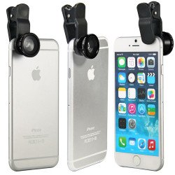 Universal Cell Phone Selfie Clip Lens Wide Angle Lens (Black)
